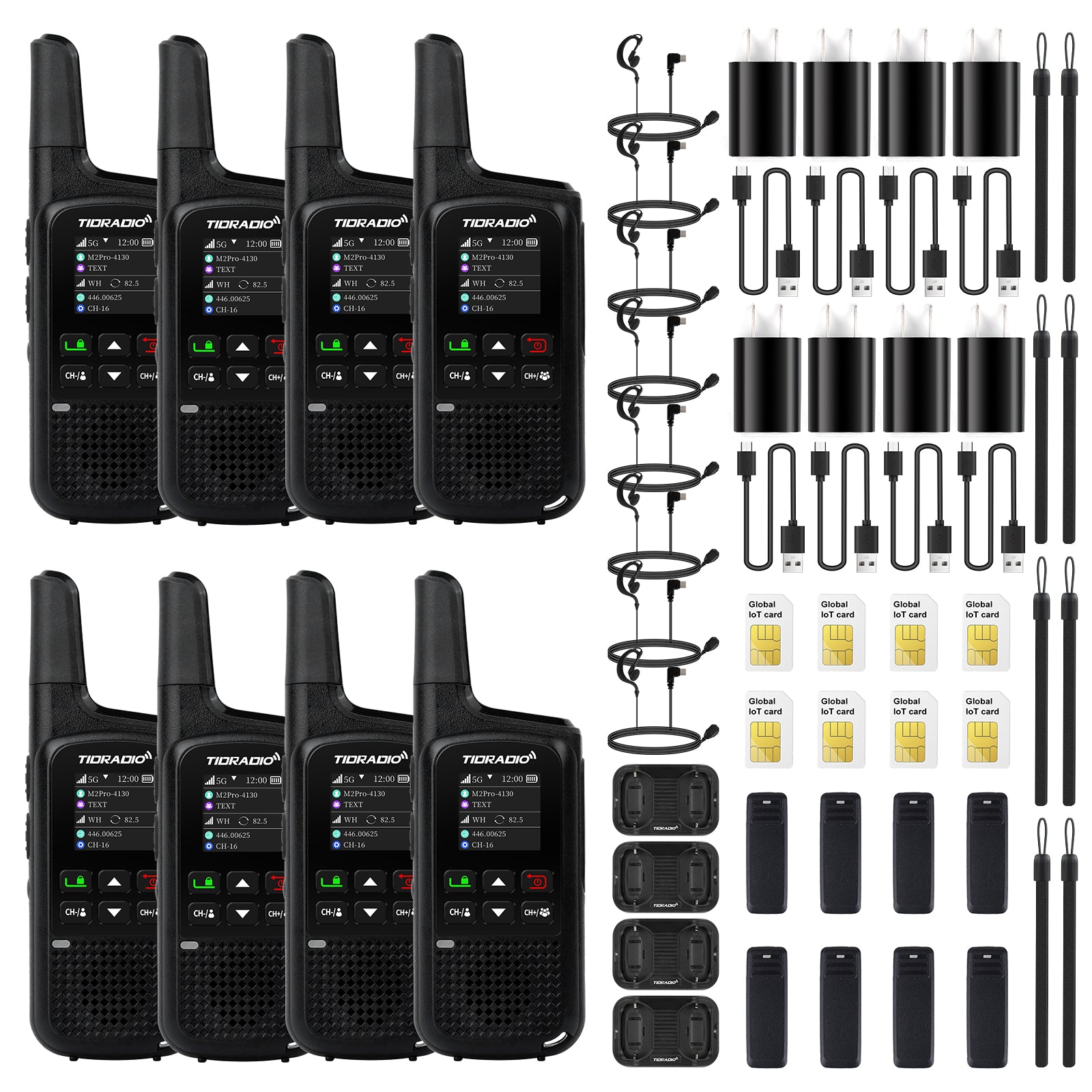 TIDRADIO TD M2 Pro Unlimited Range Global Walkie Talkie Dual Mode 4G LTE PoC Radio with SIM Card and FRS Two Way Radio Long Range Global PTT Communication Device for Family Business Company Outdoor Use