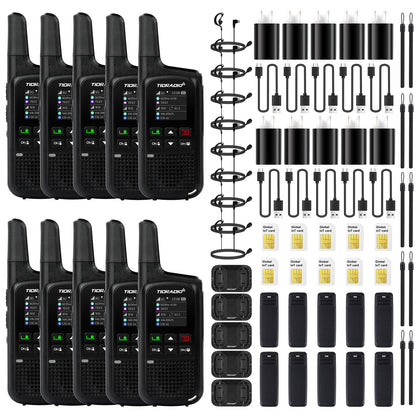 TIDRADIO TD M2 Pro Unlimited Range Global Walkie Talkie Dual Mode 4G LTE PoC Radio with SIM Card and FRS Two Way Radio Long Range Global PTT Communication Device for Family Business Company Outdoor Use