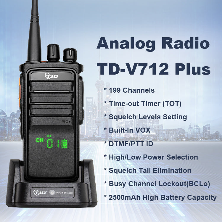 TIDradio TD-V712 Plus CE RoHS 10W Long Range VHF UHF Telsiz Analog Walkie Talkie  Communicador Transceiver