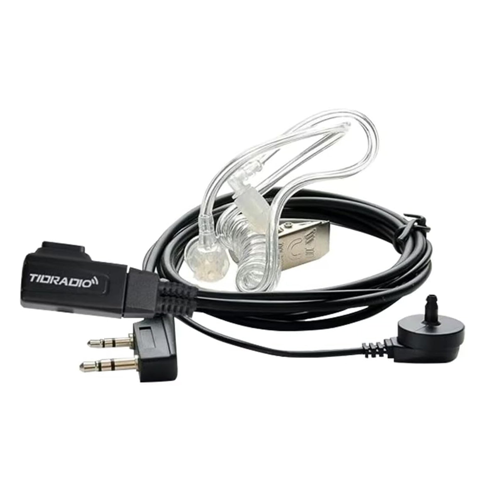 TIDRADIO Walkie Talkie Earpiece with Mic (Includes Earmolds and Ear Buds) 2 Pin Acoustic Tube Headset TD-M8s TD-V2 Retevis H-777 RT21 RT22 RT68 Baofeng UV-5R BF-888S 2 Way Radio