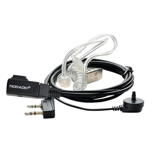 TIDRADIO Walkie Talkie Earpiece with Mic (Includes Earmolds and Ear Buds) 2 Pin Acoustic Tube Headset TD-M8s TD-V2 Retevis H-777 RT21 RT22 RT68 Baofeng UV-5R BF-888S 2 Way Radio