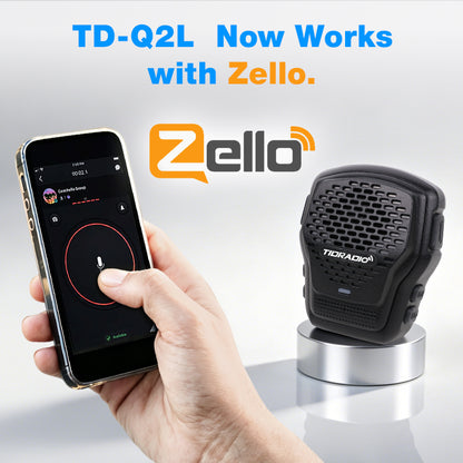 TIDRADIO Wireless Speaker Microphone with Programmer Adapter 2 Pin K Port for GMRS Ham Radio TD H9 H3 Plus Baofeng UV 5R Mini 5RM GM 15PRO UV 32 888S RT22 Walkie Talkie Zello APP USB C Charging Accessory