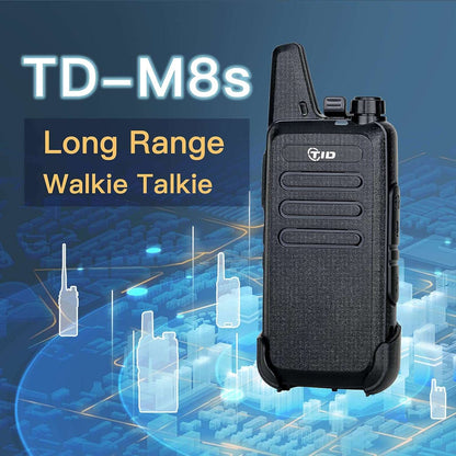 TIDRADIO td-m8s M8s Rechargeable VOX License-Free FRS Family Two-Way Radio Walkie Talkies for Home, Office, School and Business – License Free PMR446 General Mobile Radio Service Personal Communication Portable Handheld Radios with Earpiece, Wireless Ear Microphone, Business Dispatch, Hospitality, Security, Construction, Event Management, Retail, Restaurant, Hotel, Church, Warehouse, Campus, Outdoor Camping, Hiking, Hunting, Marine Boat, Vehicle, Tourism, Golf, Ski Resort, Theme Park, Emergency Response, Pu