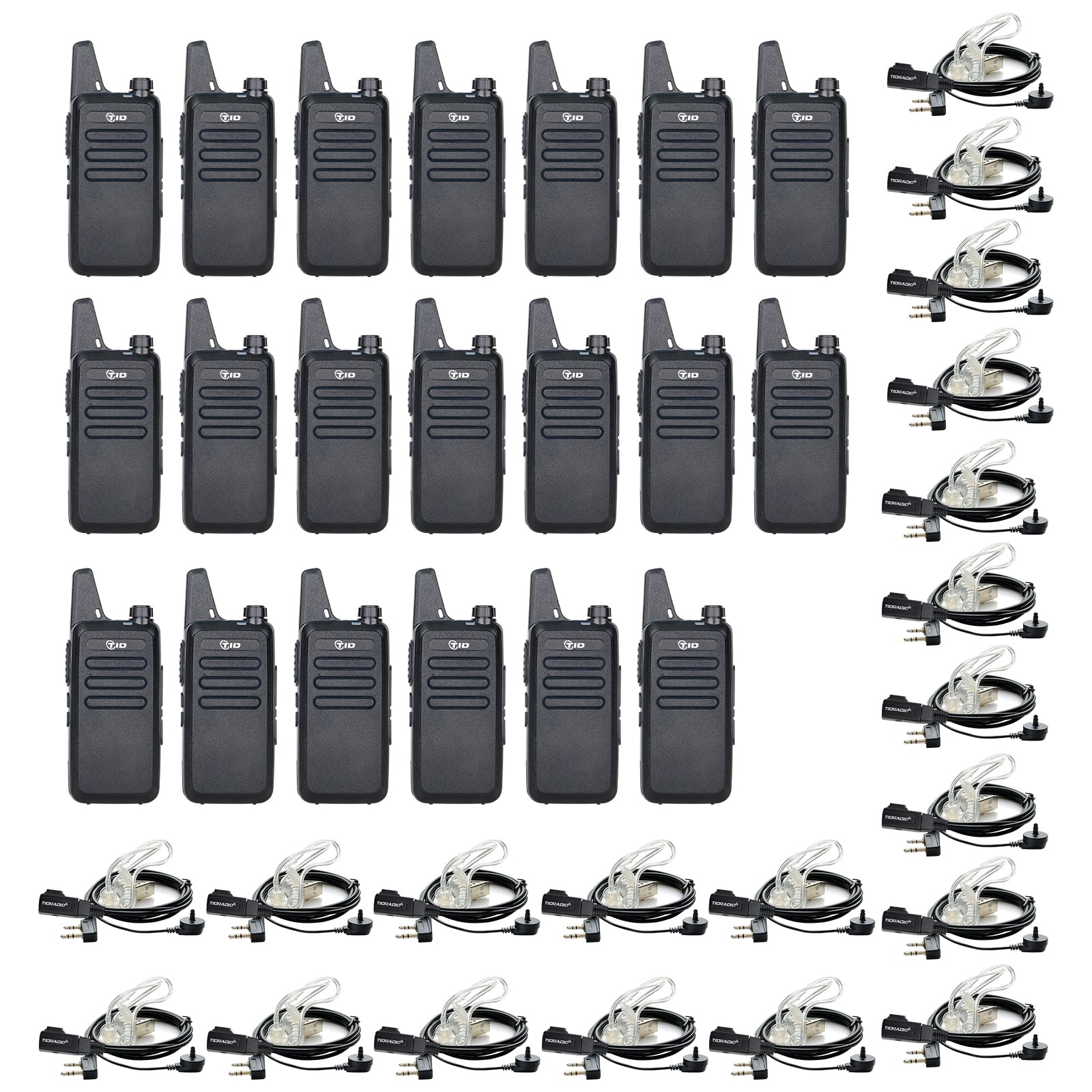 TIDRADIO td-m8s M8s Rechargeable VOX License-Free FRS Family Two-Way Radio Walkie Talkies for Home, Office, School and Business – License Free PMR446 General Mobile Radio Service Personal Communication Portable Handheld Radios with Earpiece, Wireless Ear Microphone, Business Dispatch, Hospitality, Security, Construction, Event Management, Retail, Restaurant, Hotel, Church, Warehouse, Campus, Outdoor Camping, Hiking, Hunting, Marine Boat, Vehicle, Tourism, Golf, Ski Resort, Theme Park, Emergency Response, Pu