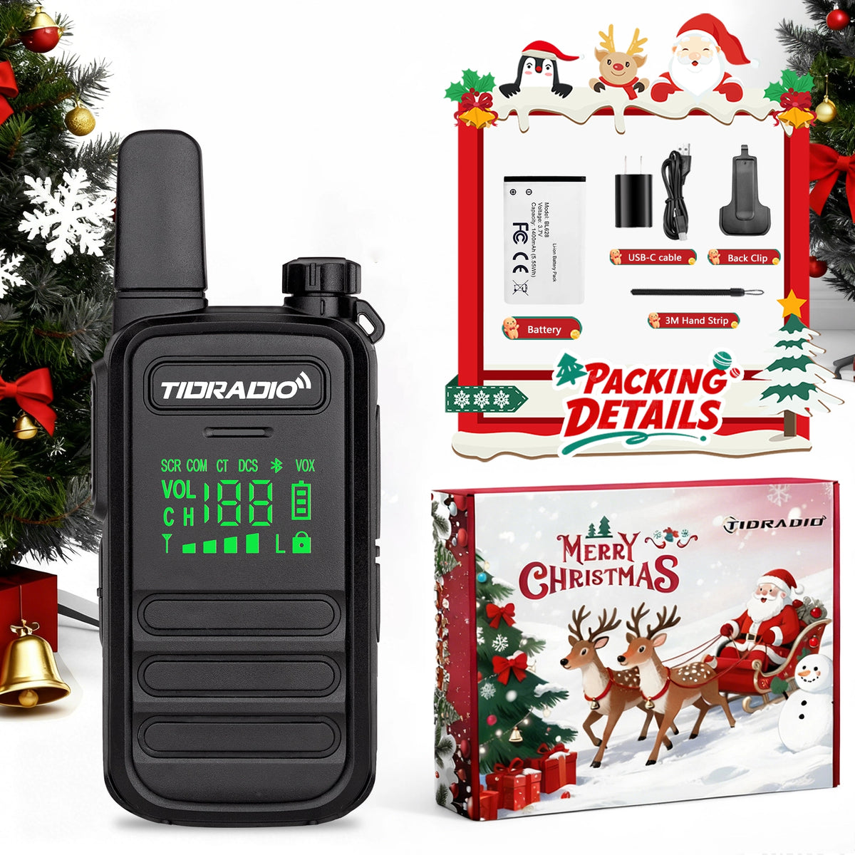 TIDRADIO two way radio Chrimstmas gift box for TD-M11 PLUS