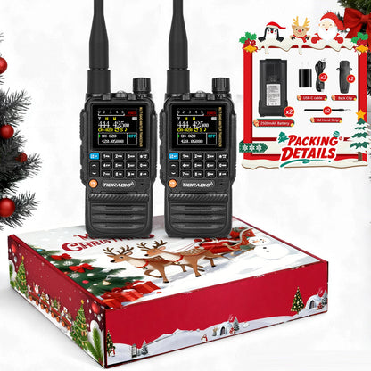 TIDRADIO two way radio Christmas gift box for TD-H3 UHF VHF AM FM NOAA WALKIE TALKIES
