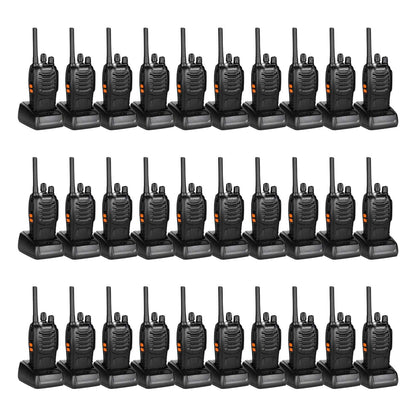 Tidradio TD-V2  2 Way Radios Walkie Talkies Long Range Hand Free with Flashilght Rechargeable for Business or Family 30 Pack