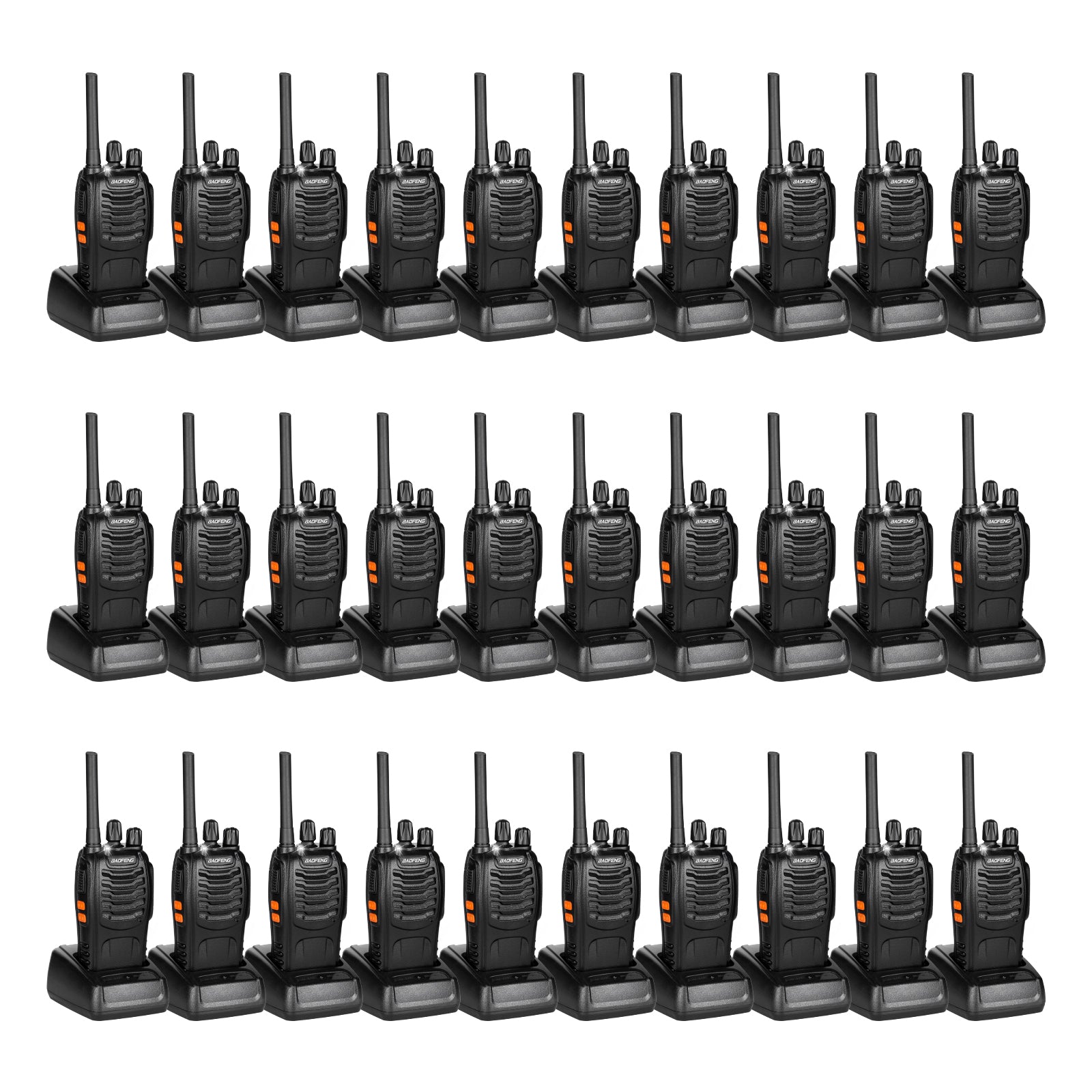 Tidradio TD-V2  2 Way Radios Walkie Talkies Long Range Hand Free with Flashilght Rechargeable for Business or Family 30 Pack