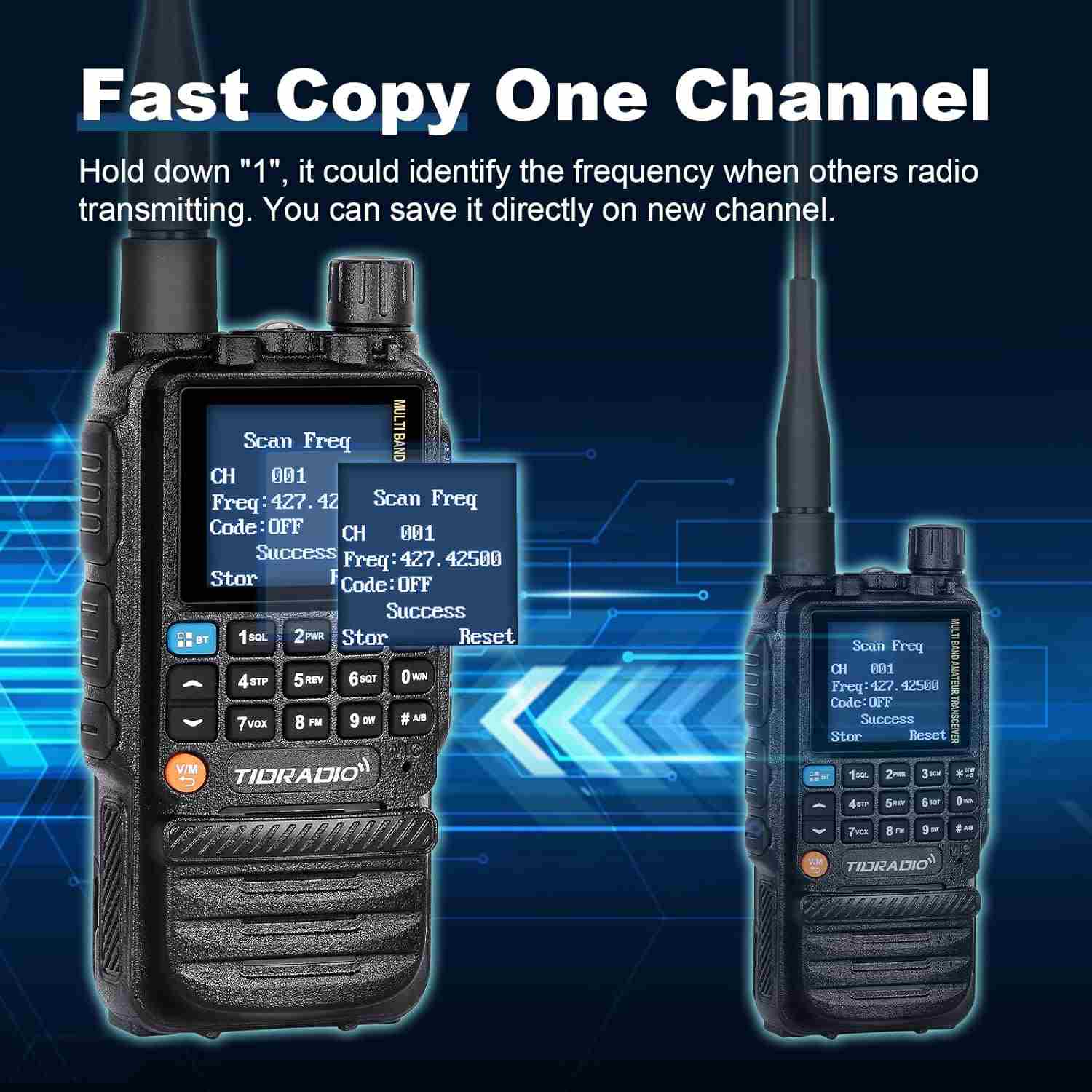 TIDRADIO TD-H3 Ham Radio（2Packs)TIDRADIO TD-H3 Ham Radio Type C & Wireless Programming 8-Bands Long Range Walkie Talkies Rechargeable Handheld Portable Two Way Radios Air Band, Frequency Match, DTMF Lock, NOAA FM AM- Full Kit 2Pack