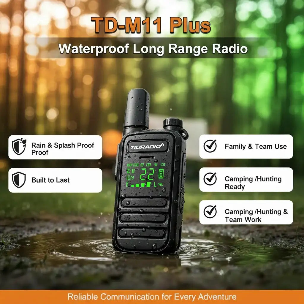 TD-M11 Plus IP67 Waterproof 2W AI Bluetooth Walkie Talkies 400–480MHz FRS/PMR446