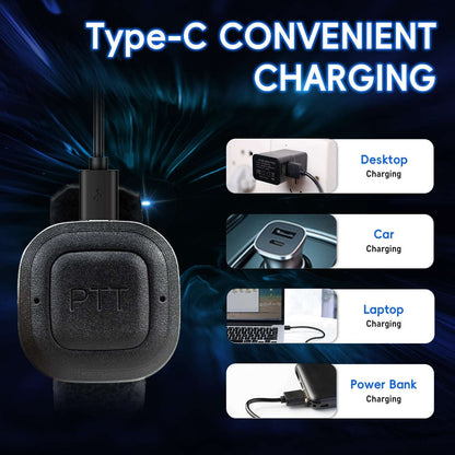 2 in 1 Wireless PTT Button for ODmaster APP (Mic & Programmer) Adapt to H3 Plus – Bluetooth Hands-Free Speaker Mic for PoC Radio & Mobile Phone, In-Car Wireless Speaker Mic for Car & Motorcycle, Outdoor Two-Way Radio Speaker Mic, Bicycle Helmet-Mount Mic, Portable Wireless Bluetooth Programming PTT Controller, Rugged Waterproof Radio Mic, Remote Wireless PTT Key for H3 Plus