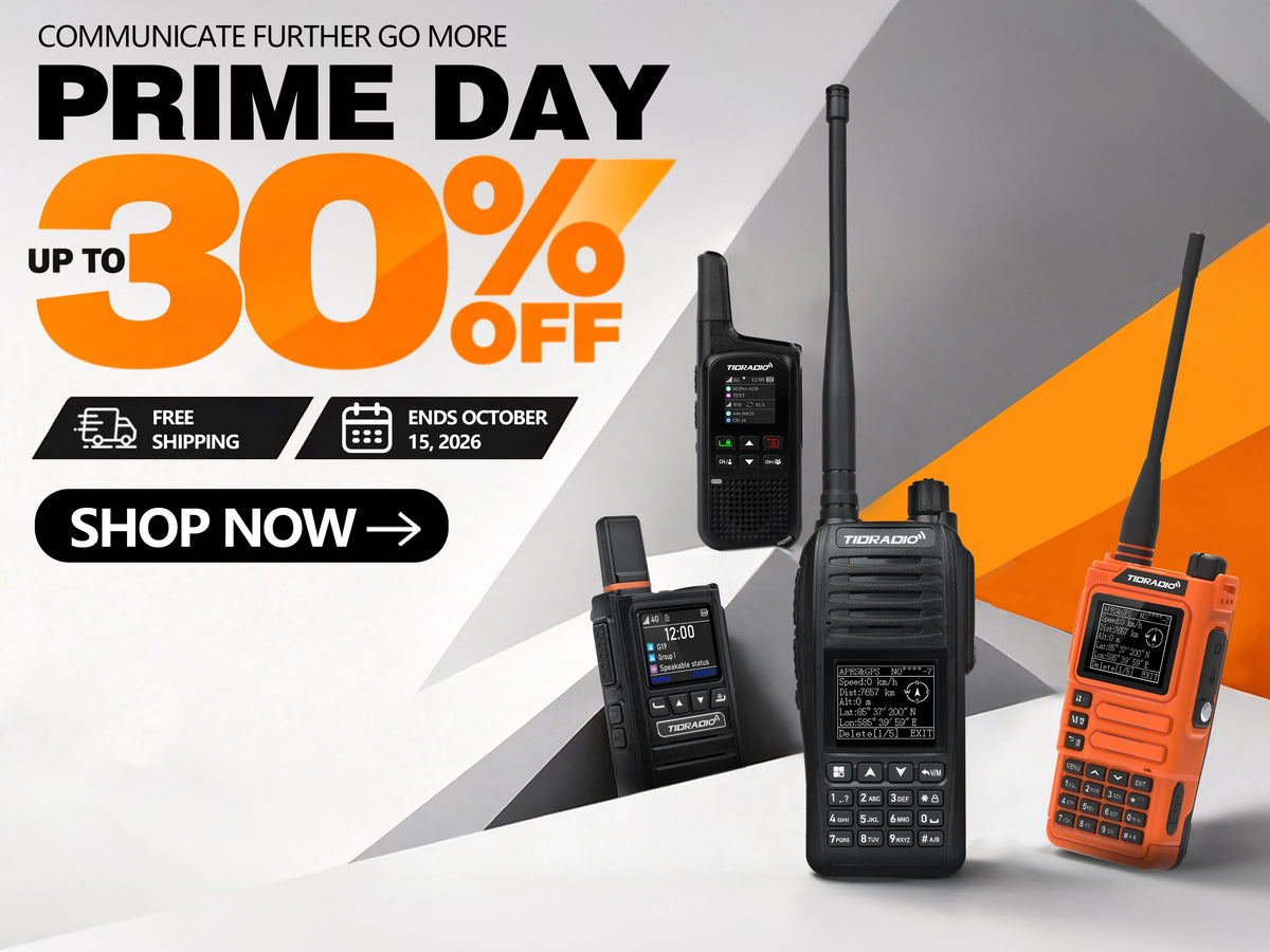 tidradio prime day deals up to 30 off gmrs radio long range walkie talkies two way radio handheld ham radio frs poc communication radio