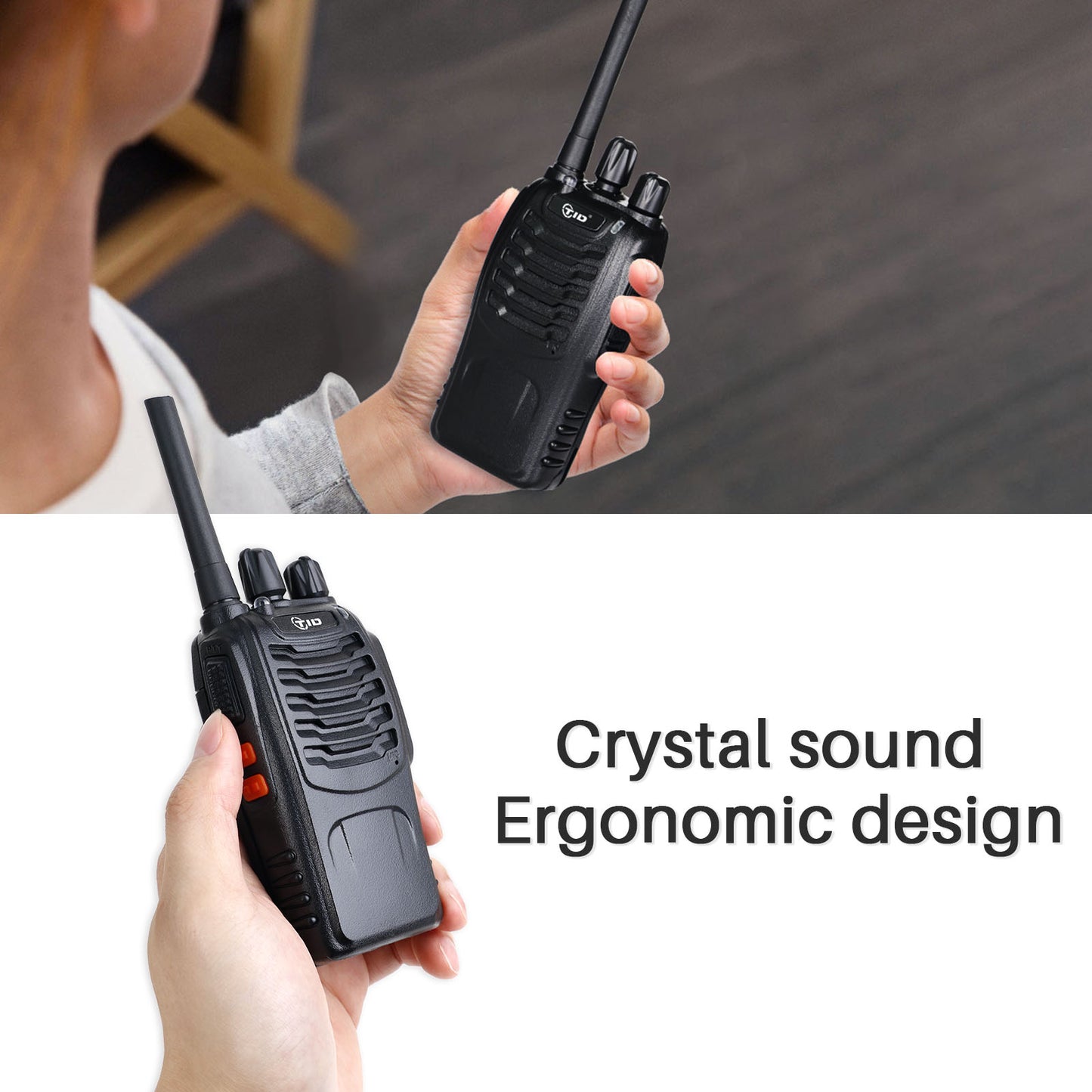 Tidradio TD-V2 (6 Packs) 16CH 2 Way Radio Long Range Walkie Talkies