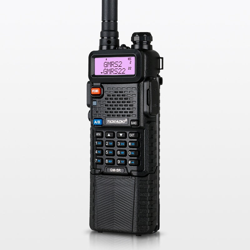 TIDRADIO GM-5R GMRS Radio with Wireless Programmer,Two Way Radio GMRS Repeater Capable with 3800mAh Battery,Speaker MIC,Dual Band Scanning Receiver and NOAA Weather & Alarm