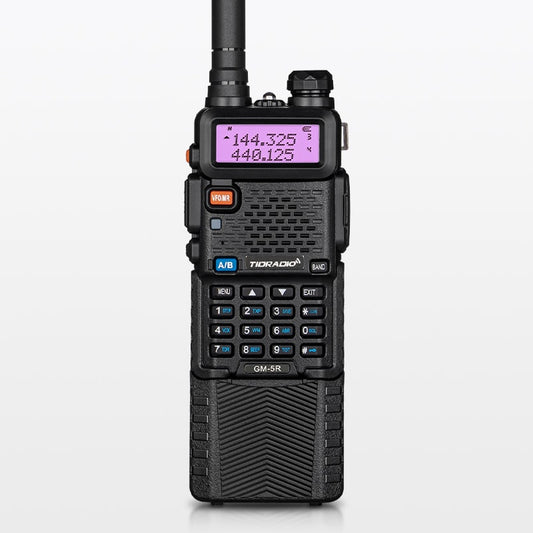 TIDRADIO GM-5R GMRS Radio with Wireless Programmer,Two Way Radio GMRS Repeater Capable with 3800mAh Battery,Speaker MIC,Dual Band Scanning Receiver and NOAA Weather & Alarm